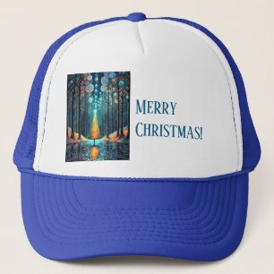 虹色ホリデードリーム🎄白熱［赤熱］光を放つクリスマスツリー キャップ