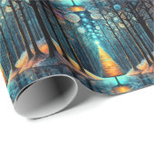 虹色ホリデードリーム🎄白熱［赤熱］光を放つクリスマスツリー ラッピングペーパー (ロールコーナー)