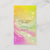 虹色ホログラフィエレガントックジュエリー気に 名刺 (裏面)