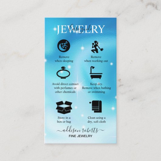 虹色ホログラフィエレガントックジュエリー気に 名刺 (正面)