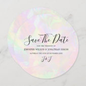 虹色ホログラフィエレガントッフェイククモダンロ セーブザデート (正面/裏面)