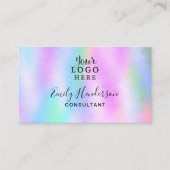 虹色ホログラフィガーリーックグラディエント 名刺 (正面)