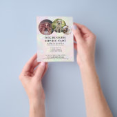 虹色ホログラフィックウォーカーのペット座カスタム座 チラシ (手)