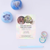 虹色ホログラフィックウォーカーのペット座カスタム座 チラシ (シングル)