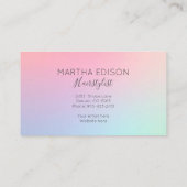 虹色ホログラフィックデザインロイヤリティカード ロイヤリティカード (裏面)