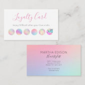 虹色ホログラフィックデザインロイヤリティカード ロイヤリティカード (正面/裏面)