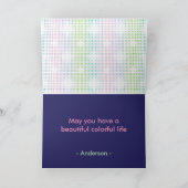 虹色ホログラフィックドットパターン カード (内部)