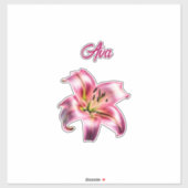 虹色ホログラフィックピンクのアジアのユリ シール (シート)