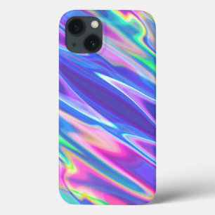 虹色ホログラフィックホイルパープルグリーンブルーピンク iPhone 13ケース