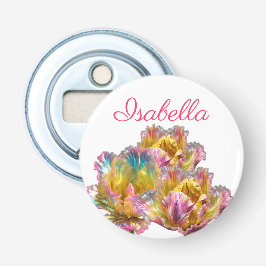 虹色ホログラフィックラッフルチューリップ 栓抜き