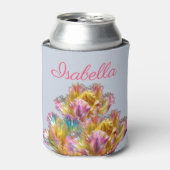虹色ホログラフィックラッフルチューリップ 缶クーラー (缶正面)