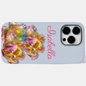 虹色ホログラフィックラッフルチューリップ Case-Mate iPhoneケース (裏面 (横))