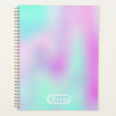 虹色ホログラフィック勾配 プランナー手帳 (正面)
