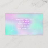 虹色ホログラフィック勾配 名刺 (裏面)