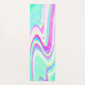 虹色ホログラフィック液体スワール ヨガマット (裏面)