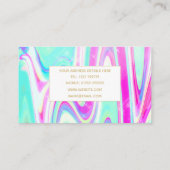 虹色ホログラフィック液体スワール 名刺 (裏面)