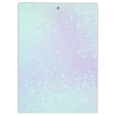 虹色ホログラフィフェイクックグリッターモノグラム クリップボード (裏面)
