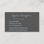 虹色ホログラフィフェイクックパターンモノグラム 名刺 (裏面)