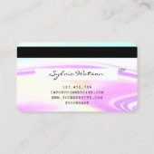 虹色ホログラフィモダンッククレジットカードのロゴ 名刺 (裏面)