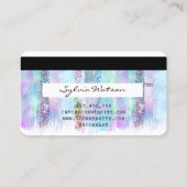 虹色ホログラフィモダンッククレジットカード 名刺 (裏面)