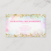 虹色ホログラフィモダンック虹色シック 名刺 (裏面)