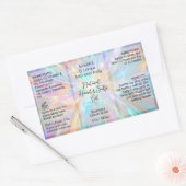 虹色ボトルラベル4oz油スポイト製品 長方形シール (封筒)