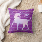 虹色ボヘミアンパターン&ユニコーンシルエット クッション (ブランケット)