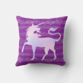 虹色ボヘミアンパターン&ユニコーンシルエット クッション (裏面)