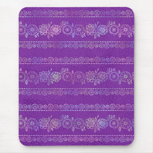 虹色ボヘミアンユニコーン模様 マウスパッド (正面)