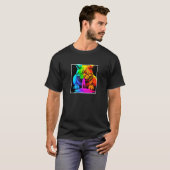 虹色ポップねこ吐き Tシャツ (正面フル)