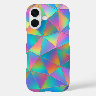 虹色ポリゴン iPhone 16ケース