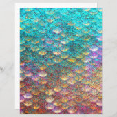 虹色マーメイドはかりで測スクラップブック紙 (正面/裏面)