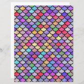 虹色マーメイドはかりで測スクラップブック紙 (正面/裏面)