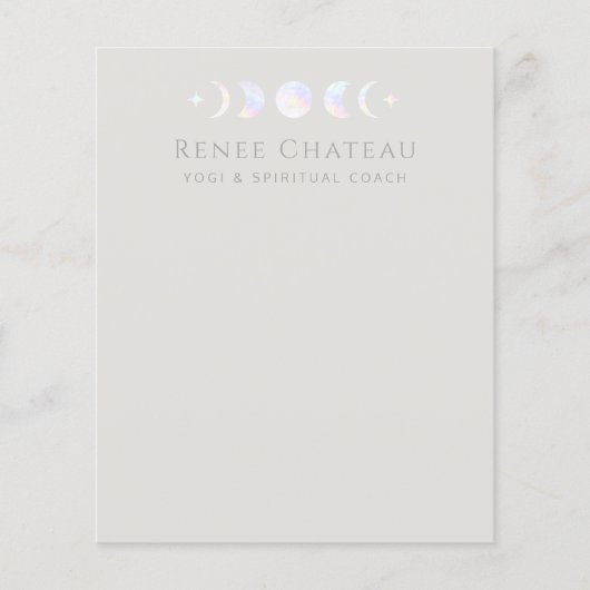 虹色ムーンフェイズヨガスピリチュアルコーチ チラシ (正面)