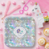 虹色メはかりで測ードクラムシェルV1 ID1144 ペーパープレート (パーティー)