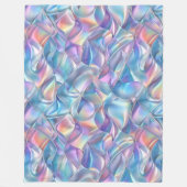 虹色メタリック6ジオメトリック フリースブランケット (正面)