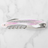 虹色モダンとシルバーのグリッターストロークストライプ ソムリエナイフ (裏面)