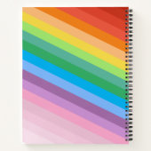 虹色モダンのストライプ ノートブック (裏面)