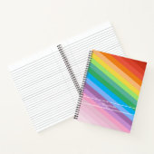 虹色モダンのストライプ ノートブック (内部)