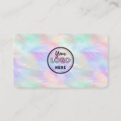 虹色モダンオパールがスタイリッシュ我々と接続 名刺 (裏面)