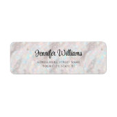 虹色モダンオパールエレガント石 ラベル (正面)