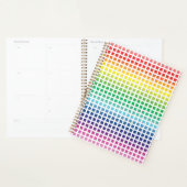 虹色モダングラデーション格子模様 プランナー手帳 (ディスプレー)