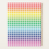 虹色モダングラデーション格子模様 プランナー手帳 (裏面)