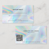 虹色モダンミニマリストラグジュアリープロフェッショナル 予約カード (正面/裏面)