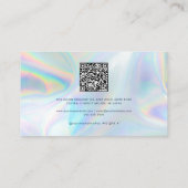 虹色モダンミニマリストラグジュアリープロフェッショナル 名刺 (裏面)