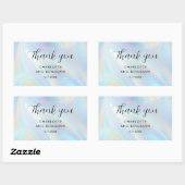 虹色モダンミニマル結婚リスト 長方形シール (シート)