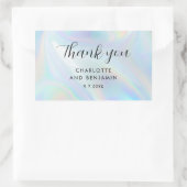 虹色モダンミニマル結婚リスト 長方形シール (バッグ)