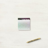 虹色モダン紫色の緑 ポストイット (デスク上)