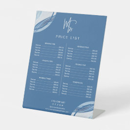 虹色モダン青グラデーション価格表 台座サイン