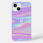 虹色モノグラムののガーリー抽象芸術コンテンポラリー Case-Mate iPhoneケース (裏面)